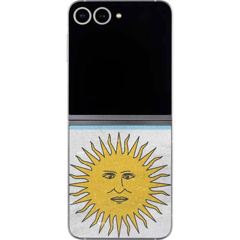 Argentina Flag Distressed Galaxy Z Flip6 Skin
